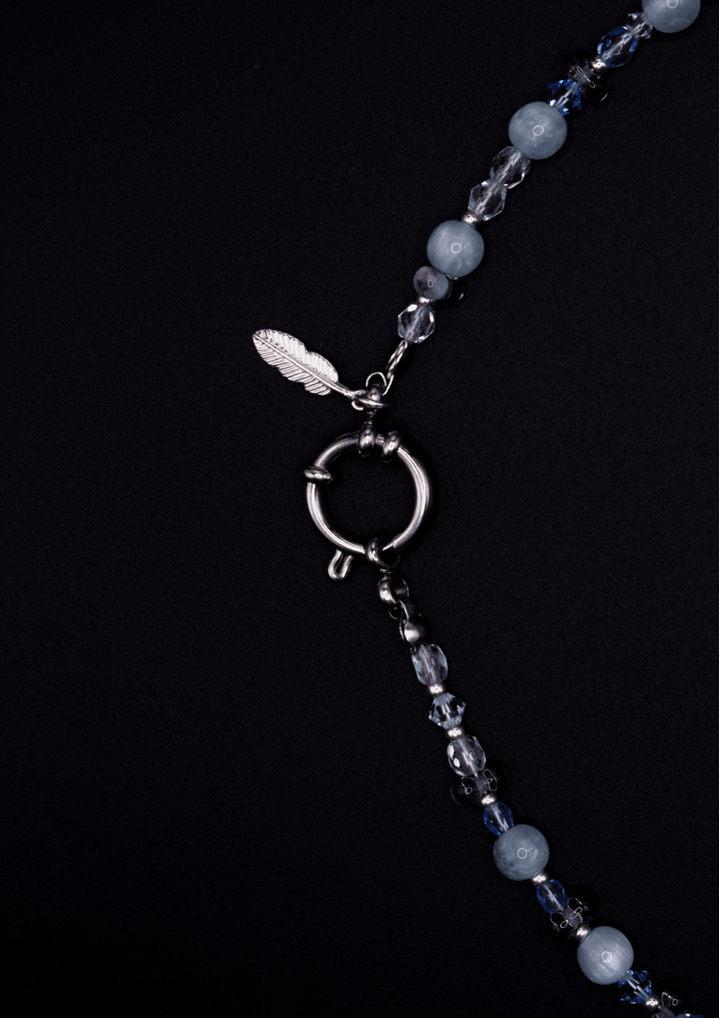 Vague Pearl Necklace – Handcrafted Elegance with Natural Pearls & Swarovski Pearls — Ansicht 3