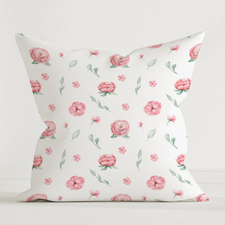 Dekokissen „Blumen“ 40×40 cm mit rosa Blüten – OEKO‑Tex Baumwolle, GOTS‑Farben, weich, hautfreundlich und beruhigend fürs Kinderzimmer
