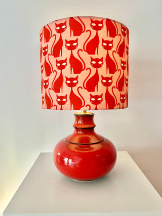 Original Jasba Vasenlampe - Upcycling zu einer kabellosen Tischlampe mit LED Leuchtmittel aus Vintage Vase der 70er Jahre - West German Pottery