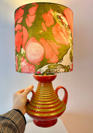 Skulpturale Tischlampe aus Fohr Vase - West Germany