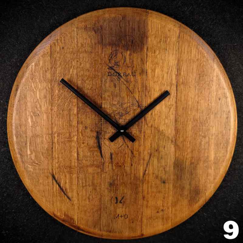 Viini Kello Wanduhr Weinfassdeckel Eichenholz handgefertigt Made in Germany — Ansicht 16