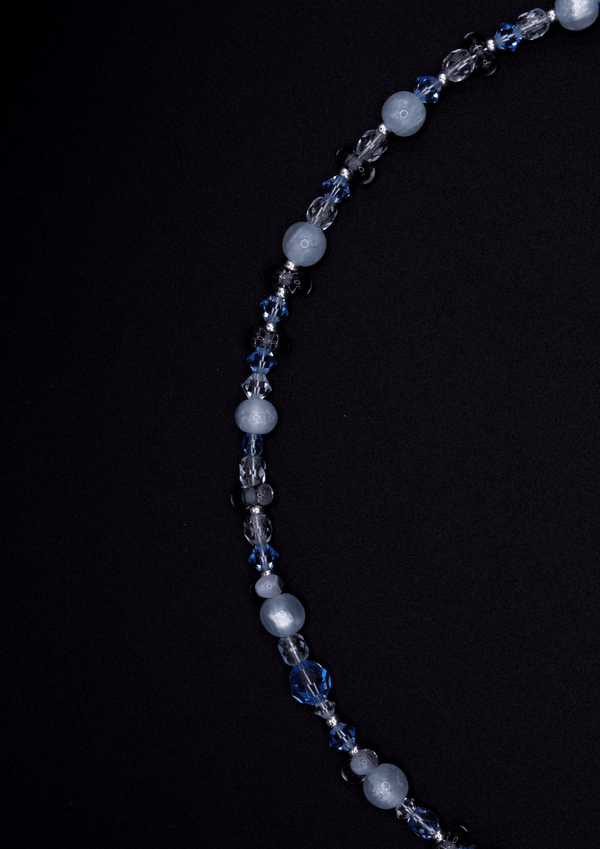Vague Pearl Necklace – Handcrafted Elegance with Natural Pearls & Swarovski Pearls