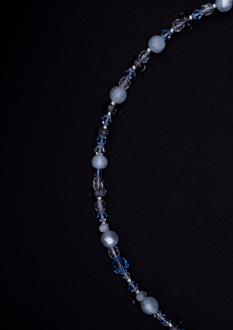 Vague Pearl Necklace – Handcrafted Elegance with Natural Pearls & Swarovski Pearls — Ansicht 2