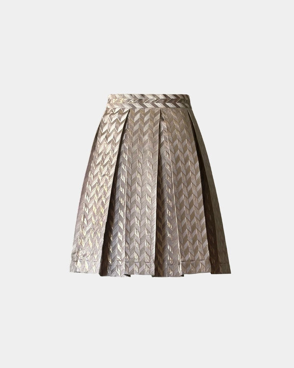 Sustainable Fabric Aisha Skirt – A-line | Chevron Pattern | Recycled Polyester