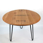 Coffee table Valserrano wine barrel lid Ø55cm Handmade oak wood