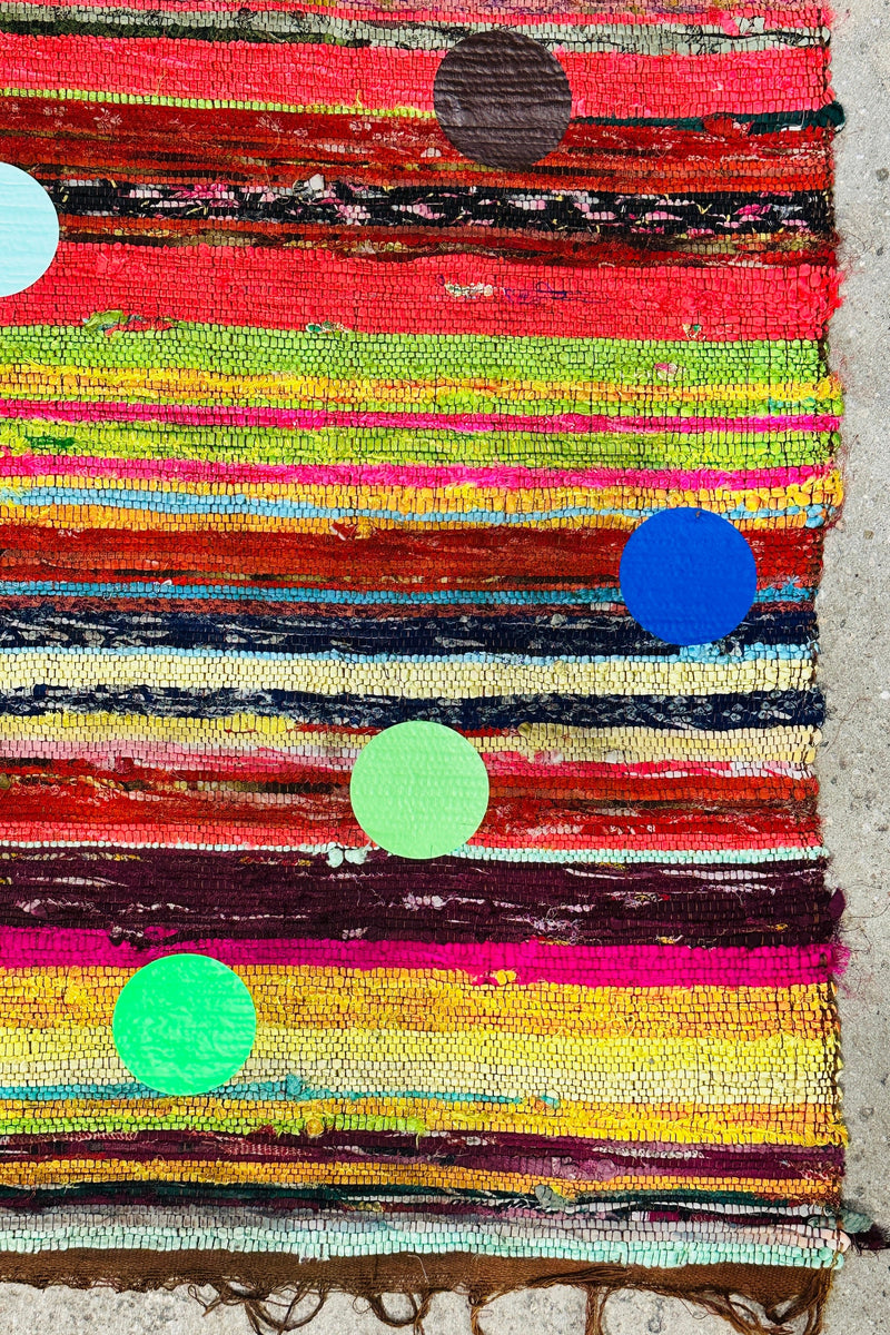 Balls Rug Hand-Printed Recycled Fabrics 180 x 105 cm — Ansicht 2