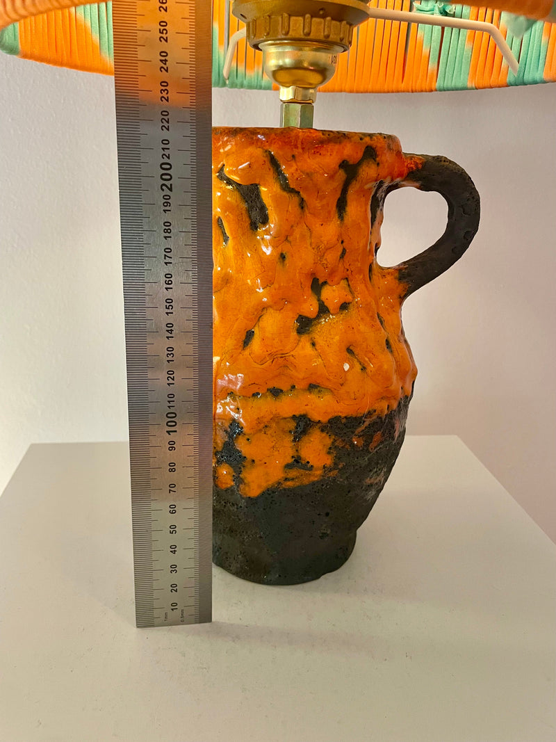 Kabellose Vasenlampe aus West German Pottery – Fat Lava Krug | Pop Weave Collection — Ansicht 13