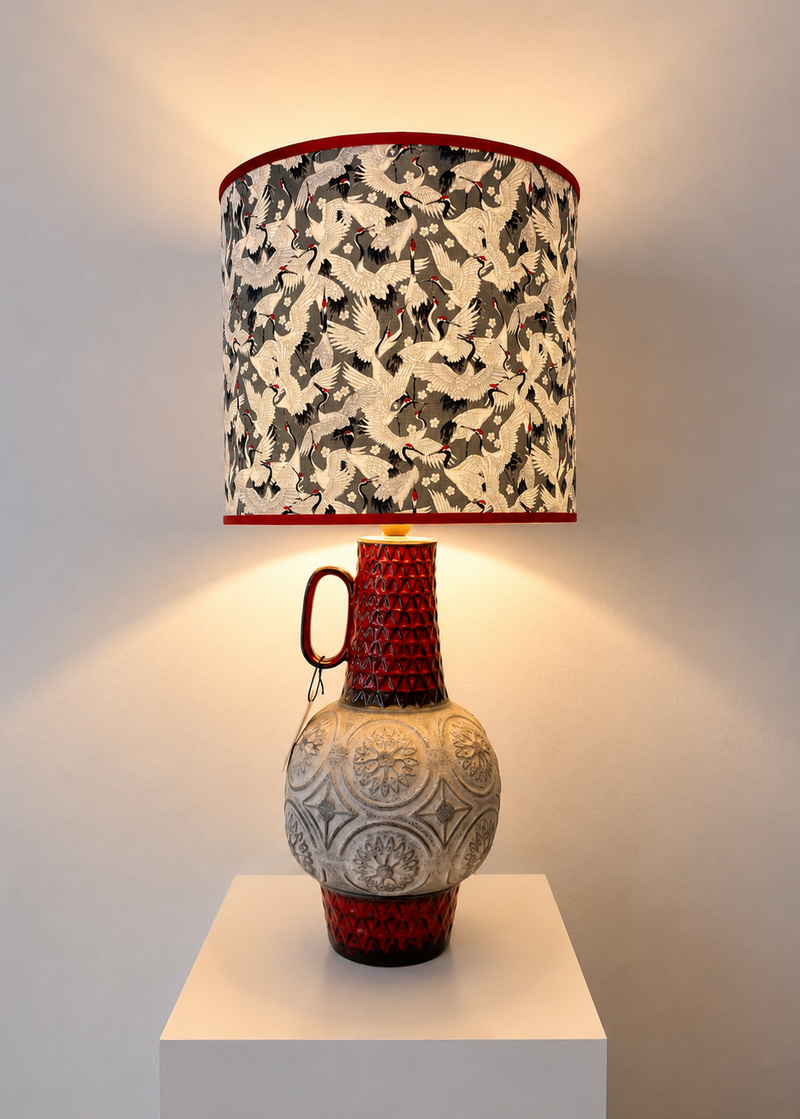 Große Bay-Keramik Lampe Brutalismus Fat Lava Mid Century 41 cm — Roomlight Studio