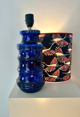 Große Mid century Tischlampe aus Scheurich Vase