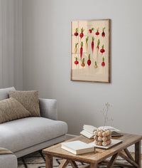 Radishes Chart – Botanischer Kunstdruck UV-resistent | Fine Art Poster von Patroa Studio — Ansicht 2