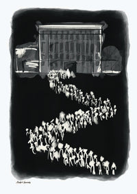 Berghain Queue Art Print by André Humeres – Poster — Ansicht 4