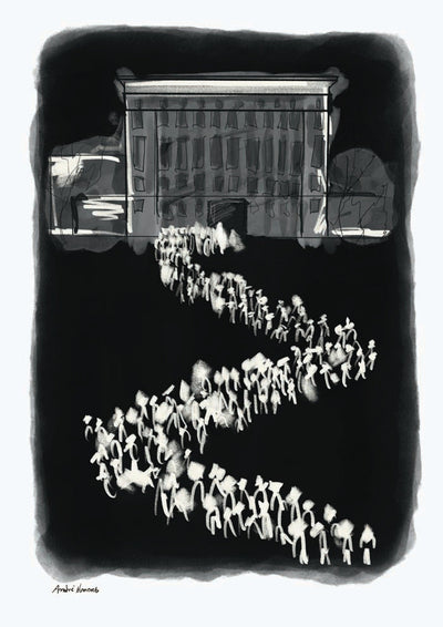 Berghain Queue Art Print by André Humeres – Poster