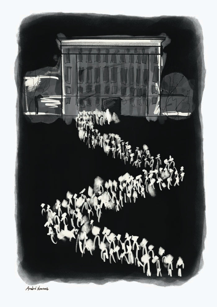 Berghain Queue Art Print by André Humeres – Poster — Ansicht 4