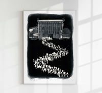 Berghain Queue Art Print by André Humeres – Poster — Ansicht 1