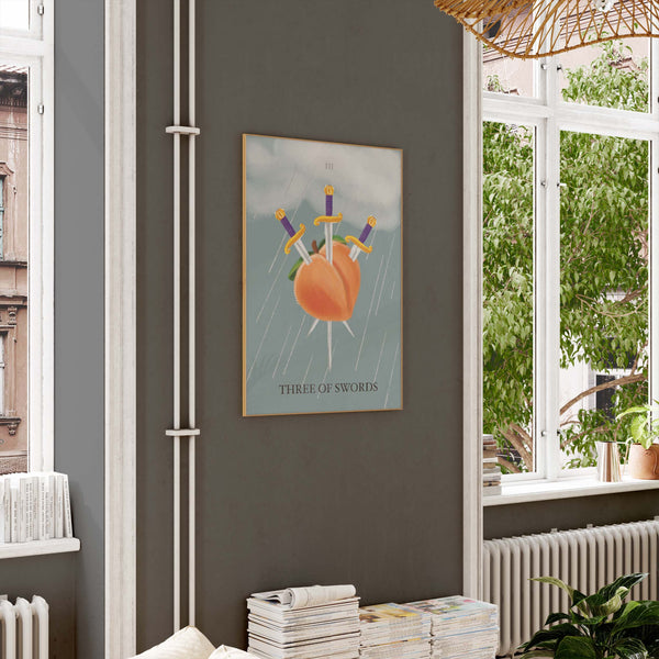 Three of Swords Art Print – Kunstdruck von André Humeres