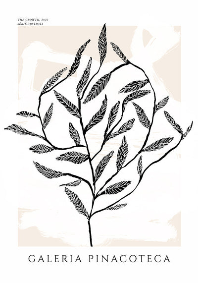 The Growth Poster – Grafische Pflanzenillustration Fine-Art-Druck