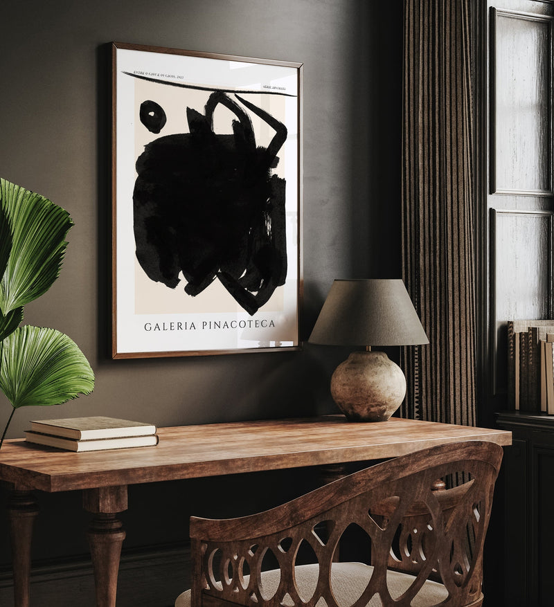 Between Chaos and Shards Poster – 225g Fine Art Paper, Black and White Art Print — Ansicht 2