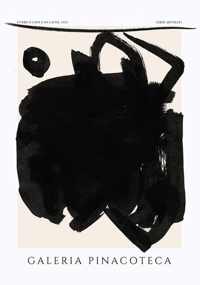 Between Chaos and Shards Poster – 225g Fine Art Paper, Black and White Art Print