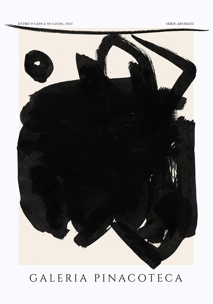 Between Chaos and Shards Poster – 225g Fine Art Paper, Black and White Art Print — Ansicht 4