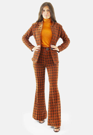 Hose Schine – Flared Design | Hahnentrittmuster | Recyceltes Polyester