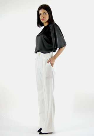 Hose Sustainable Fabric Leinen Marlene, elegante Leinenhose | High-Waist | Bio-Leinen | EU-Produktion