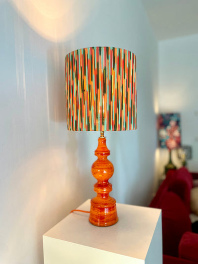 Kleine 70 Jahre Stehlampe mit Pop Art String Schirm