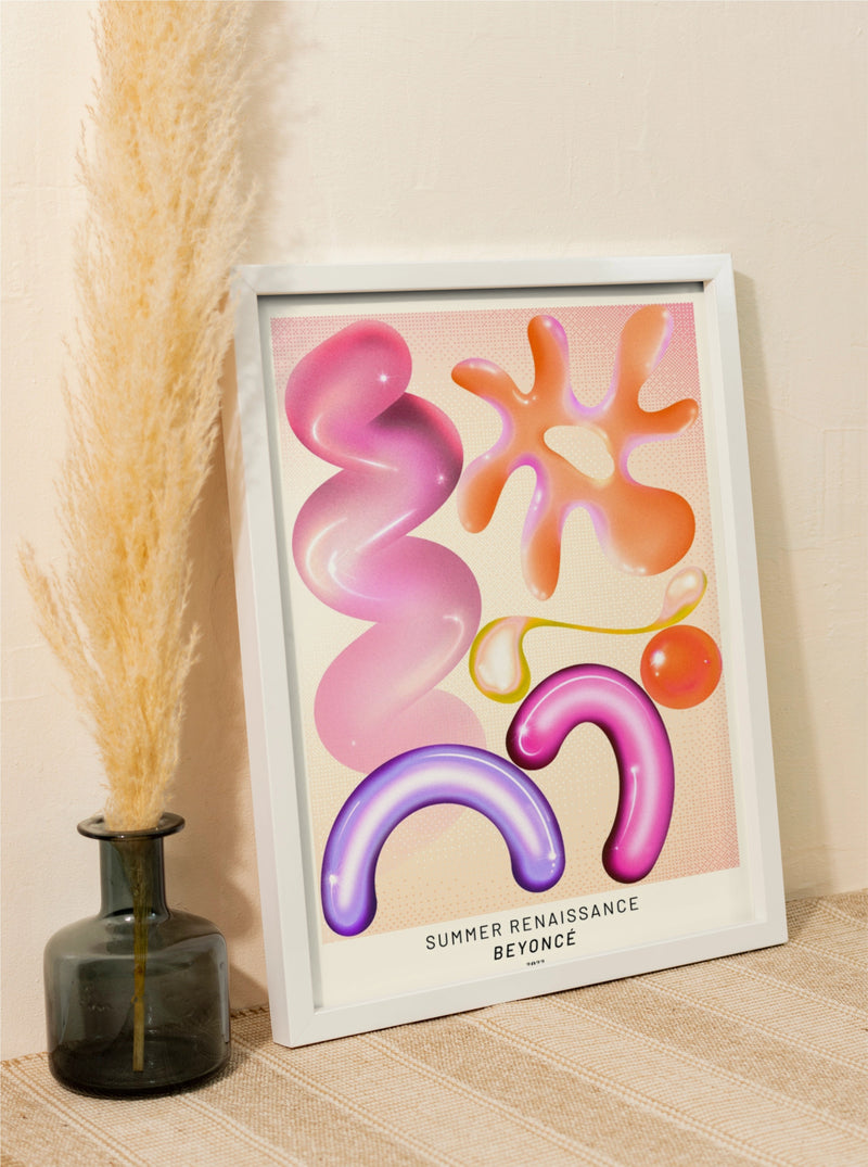 Beyoncé Album Summer Renaissance Pink & Purple Shapes A3 Fine Art Print — Patroa Studio