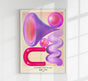 Dua Lipa Album Future Nostalgia Pink & Purple Shapes Poster