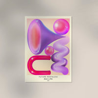 Dua Lipa Album Future Nostalgia Pink & Purple Shapes Poster — Ansicht 3