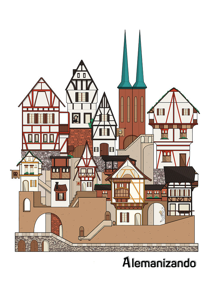 Berlin City Art Print by Alemanizando – Kunstdruck Poster — Ansicht 4
