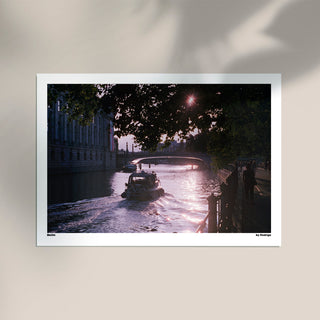 Boat and the Spree in Berlin – Photo Print | Fine Art Look | 6 Formate