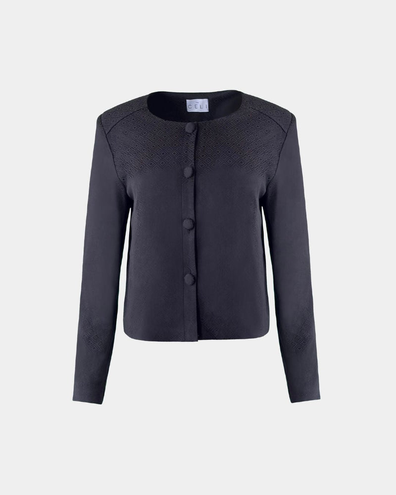 ALINE CELI COUTURE Women's Jacket Geometric Structure Recycled Short — Aline CELI