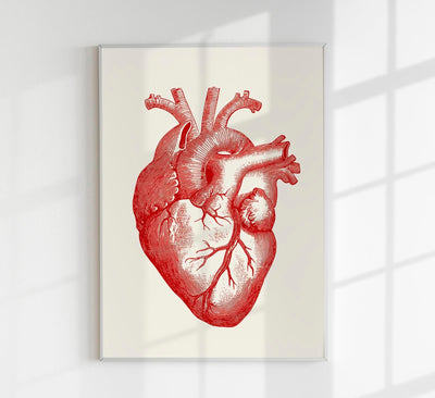 Heart & Brain Set of 2 Prints – Fine Art Poster Duo Atelierdruck Berlin