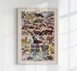 Fur Animals French Illustration – Kunstdruck Poster