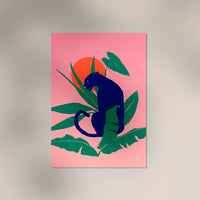 Tropical Panther Pink – Fine Art Print UV-beständig Wanddeko — Ansicht 2