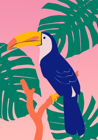 Tropical Toucan Pink Art Poster – Fine Art Print UV-Resistant Canvas — Ansicht 3