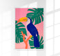 Tropical Toucan Pink Art Poster – Fine Art Print UV-Resistant Canvas