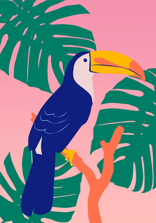 Pink Tropical Set of 2 Prints – Fine Art Print | UV-beständig | Modernes Duo