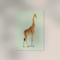 Giraffe Green Poster | Art Print | Modern Giraffe Illustration — Ansicht 2