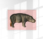Hippo Pink Illustration – Kunstdruck Poster Patroa Studio