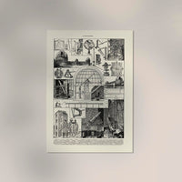 Larousse Astronomy Chart – Poster, Black and White Print — Ansicht 2