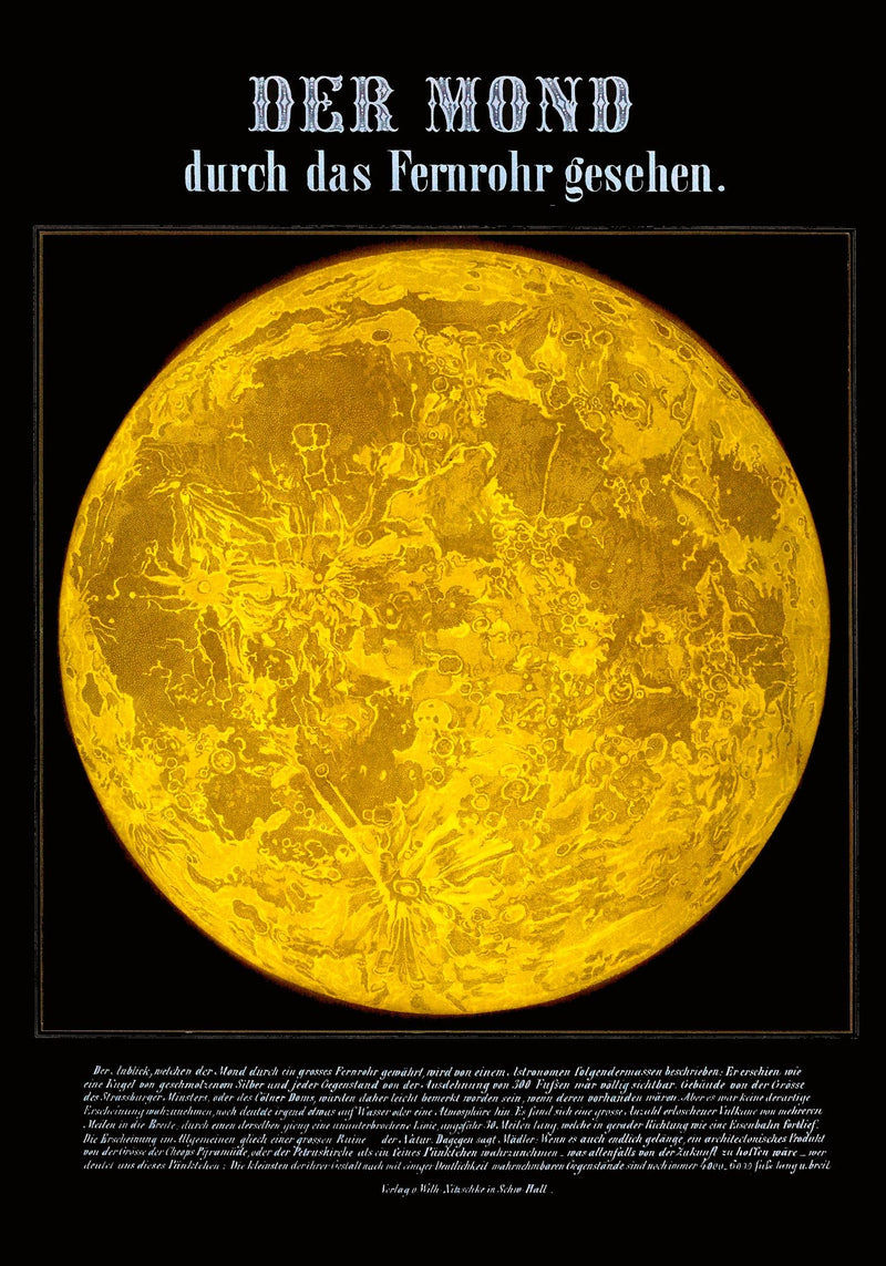 Moon Through Telescope Astronomical Poster — Ansicht 3