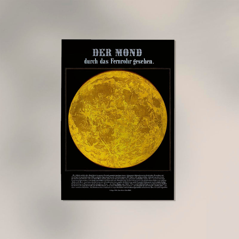 Moon Through Telescope Astronomical Poster — Ansicht 2