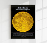 Moon Through Telescope Astronomical Poster — Ansicht 1