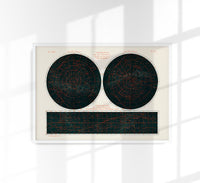 Night Sky Constellations Astronomical Chart Poster – Hand-printed Berlin — Ansicht 1