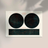 Night Sky Constellations Astronomical Chart Poster – Hand-printed Berlin — Ansicht 3