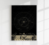 Space Curiosity Astronomy Poster – Hand-printed Berlin — Ansicht 1