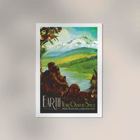 Oasis in Space Vintage Poster – Illustration Astronomie Wanddeko — Ansicht 2