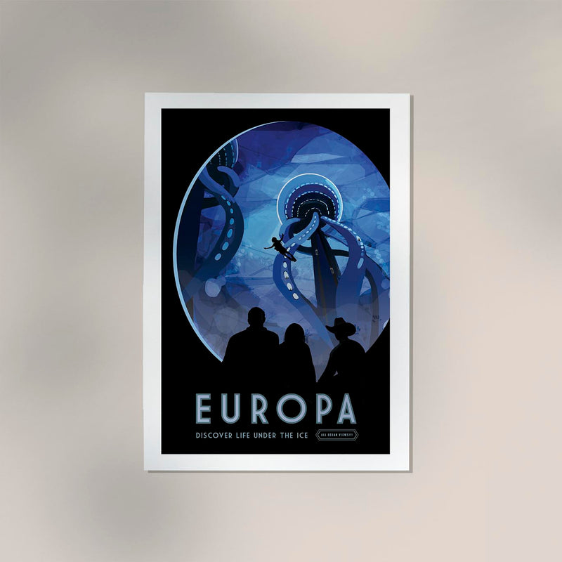 Europa Space Poster – Illustration von Patroa Studio — Ansicht 2