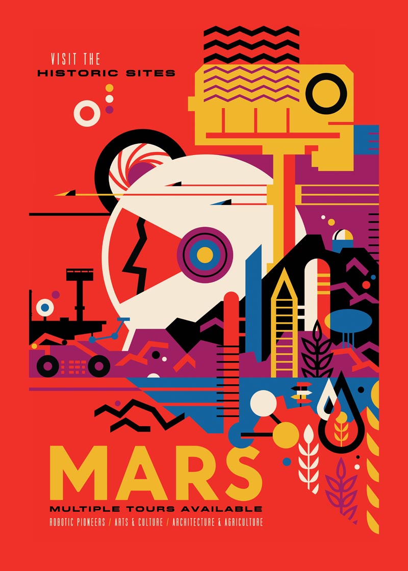 Historic Sites on Mars Space Poster – Fine Art Print UV-beständig — Ansicht 4